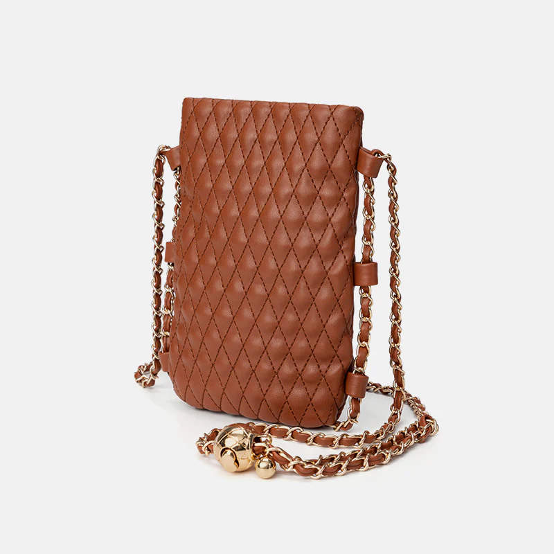 Unique Adjusting Buckle Elegant Embossing Crossbody Phone Bag