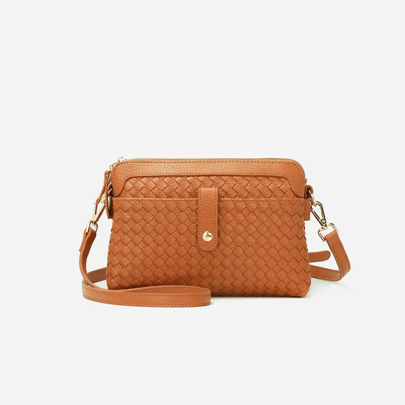 Multifunctional Underarm Handbag For Women Woven Leather Crossbody Bag