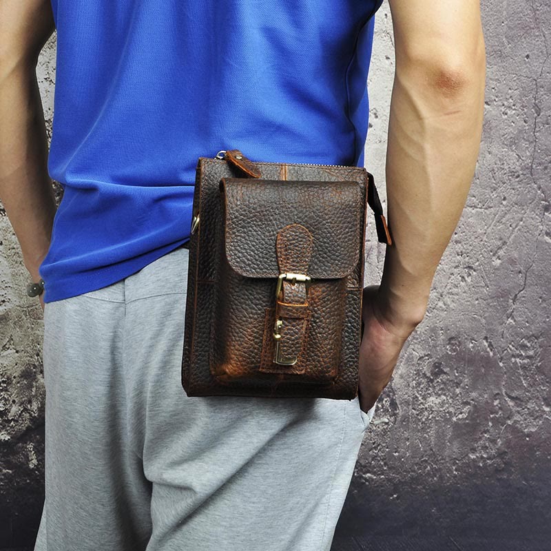 Genuine Leather Multifunction Messenger Bag
