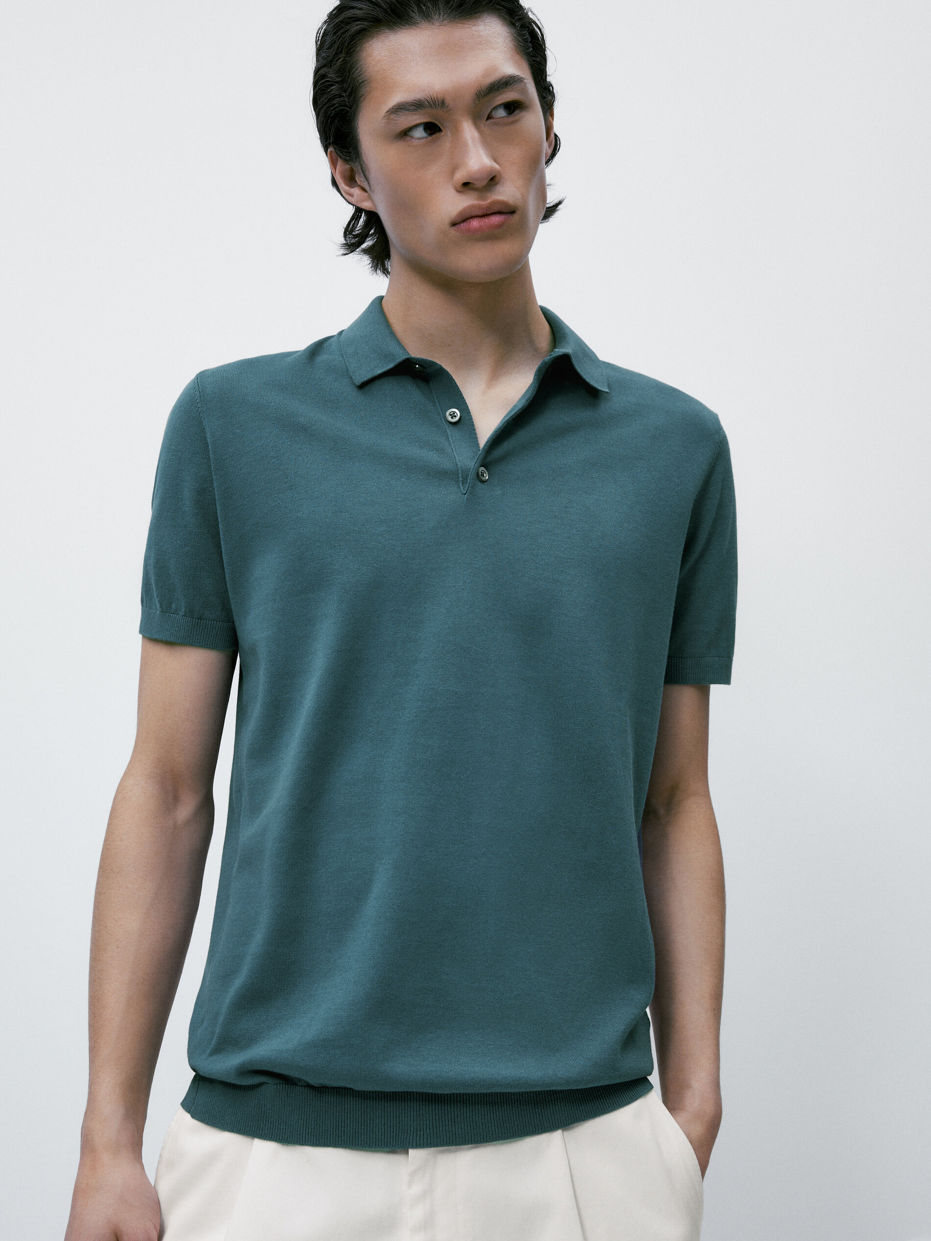 Jersey polo manga corta algodon - Azul oscuro