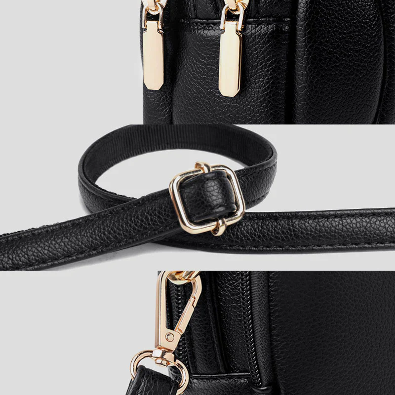 Multifunctional Elegant Solid Phone Bag With Earphone Hole