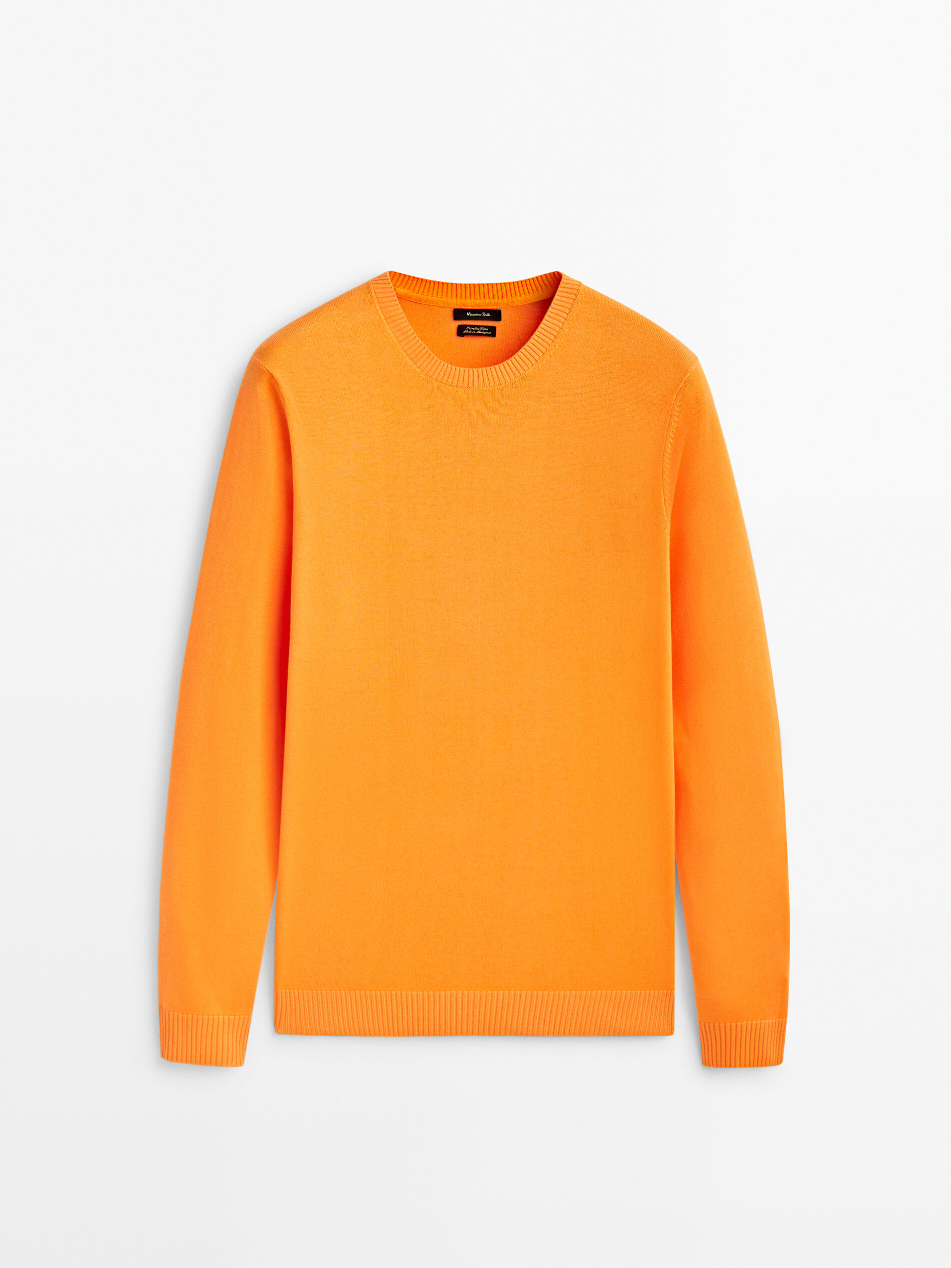 Jersey cuello redondo 100% algodon - TONO NARANJA