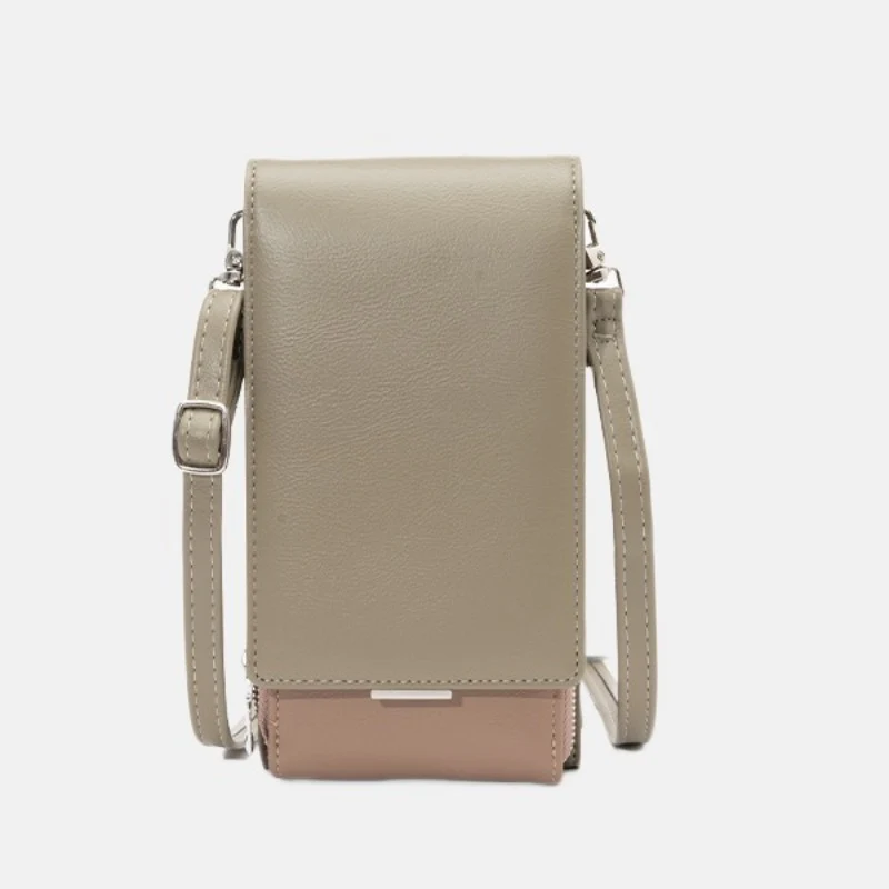 Small Cell Phone Purse Mini PU Crossbody Bag Wallet with Card Slot