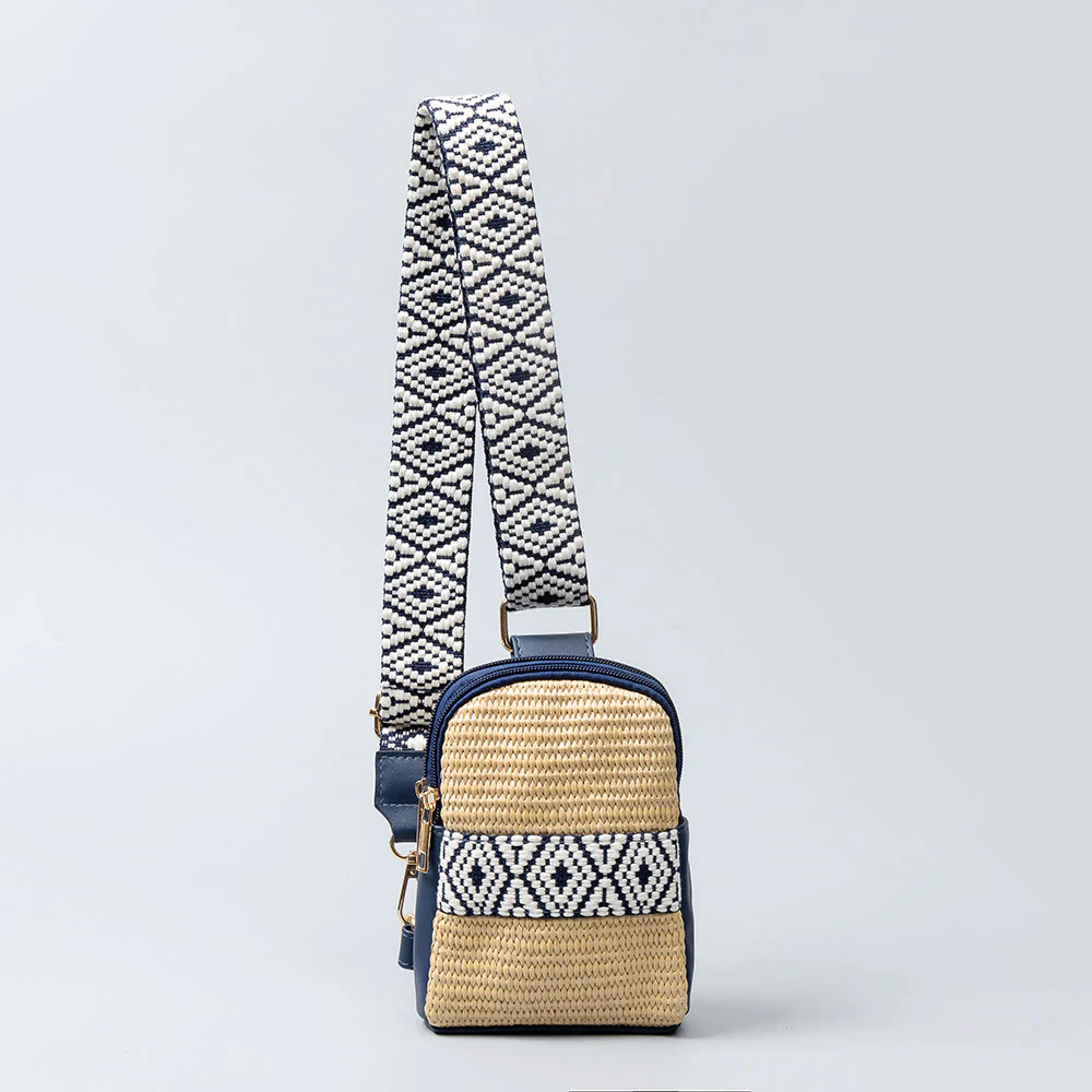 Small Sling Bag For Women Commutor Straw Crossbody Phone Bag