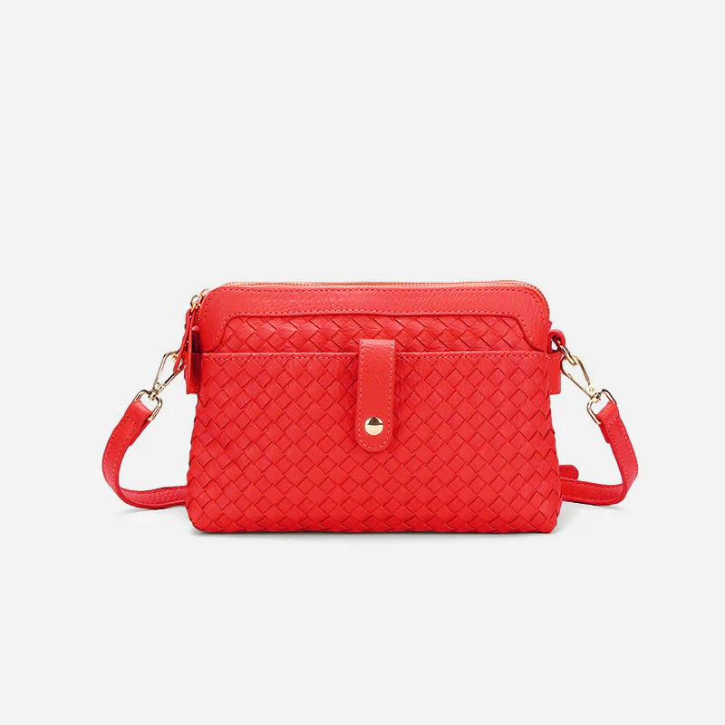 Multifunctional Underarm Handbag For Women Woven Leather Crossbody Bag