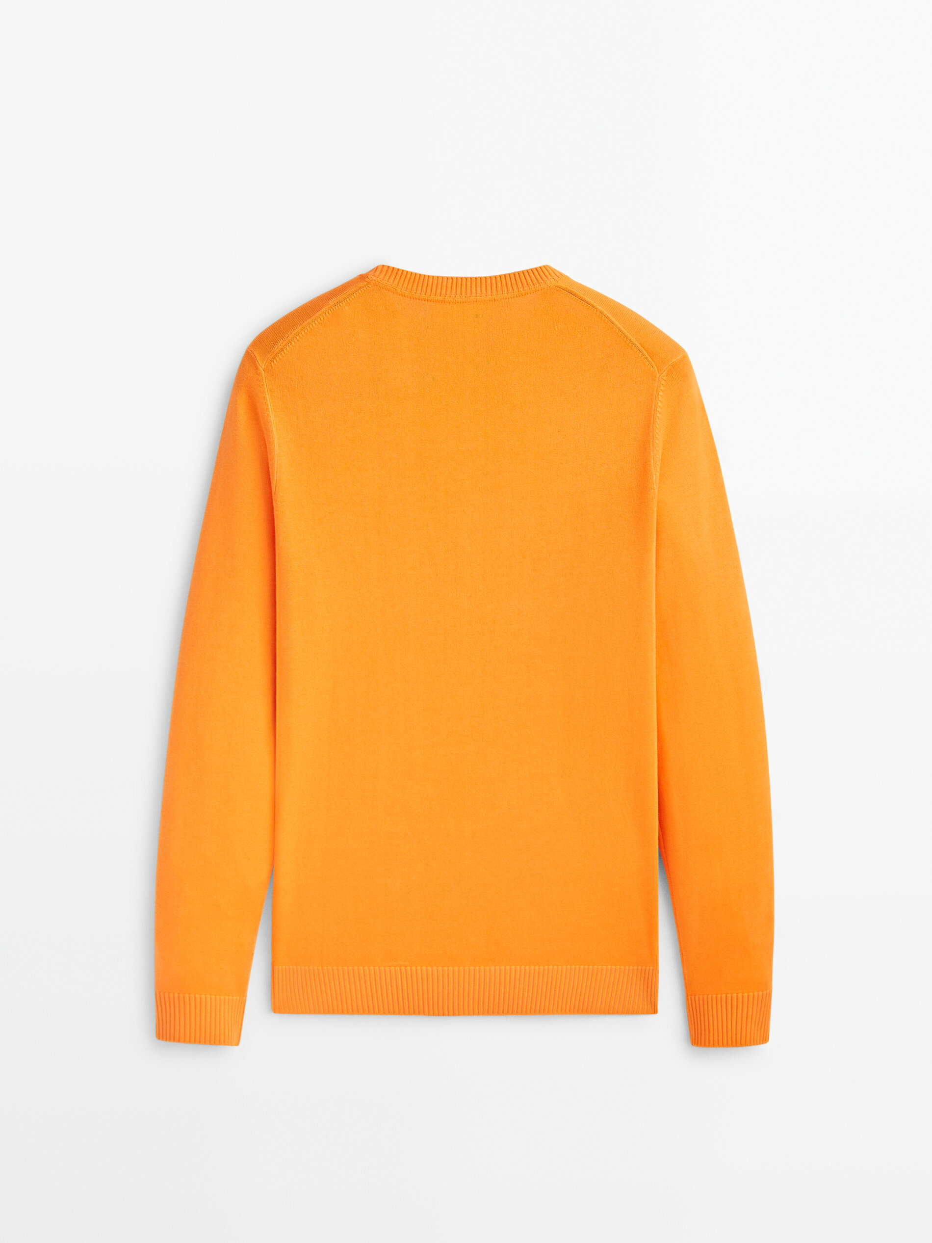 Jersey cuello redondo 100% algodon - TONO NARANJA