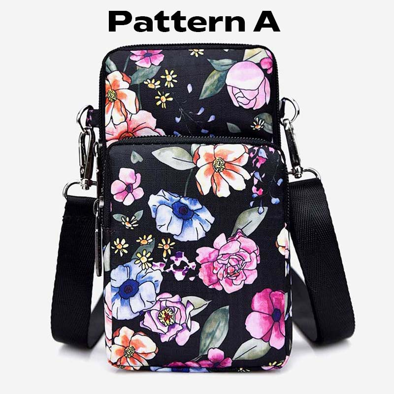 Lightweight Mini Shoulder Bag Women Purse Floral Crossbody Wallet Phone Bag