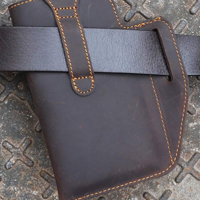 Retro EDC Genuine Leather Phone Bag Waist Bag