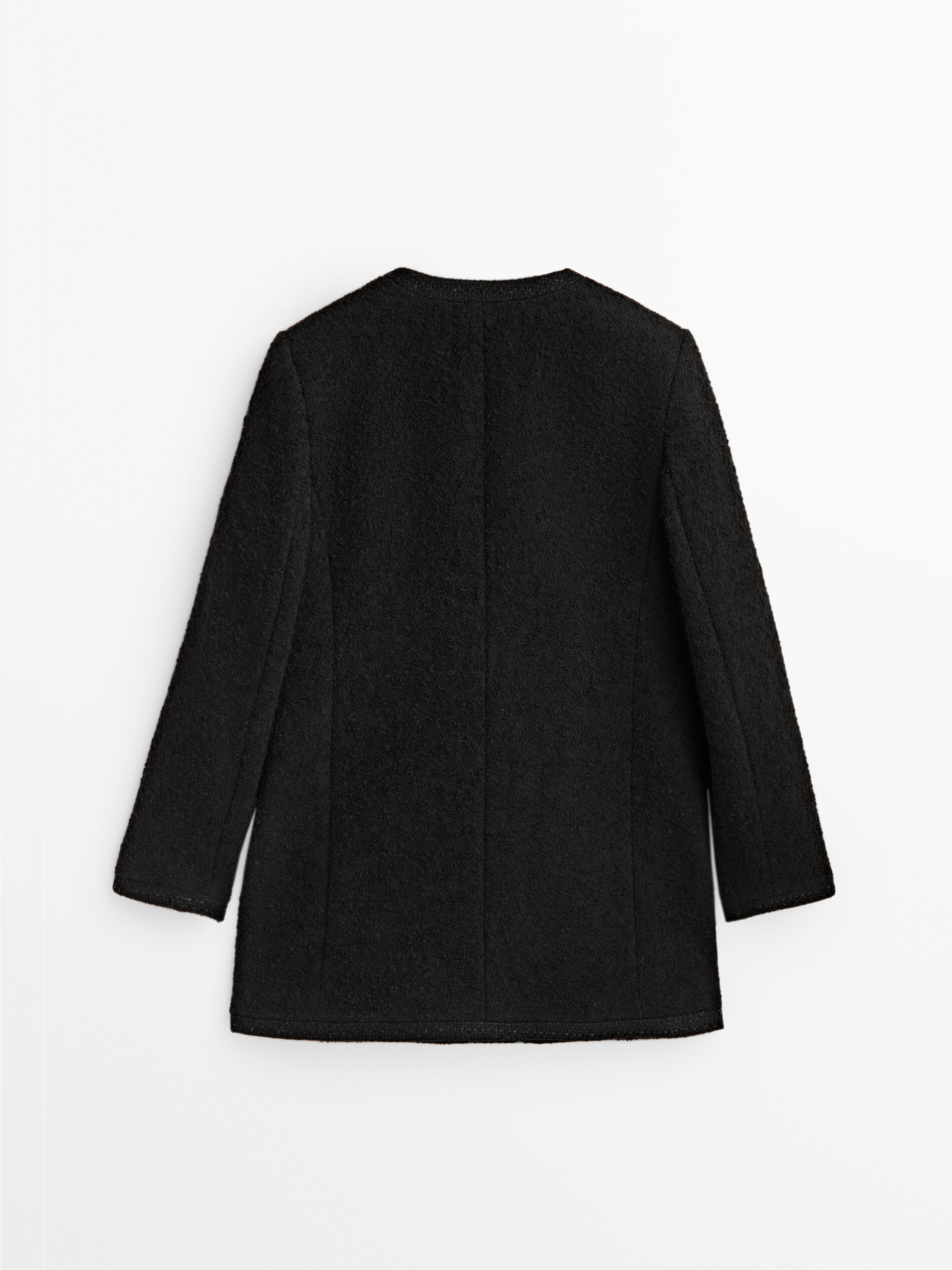 Chaqueta larga botones dorados - NEGRO