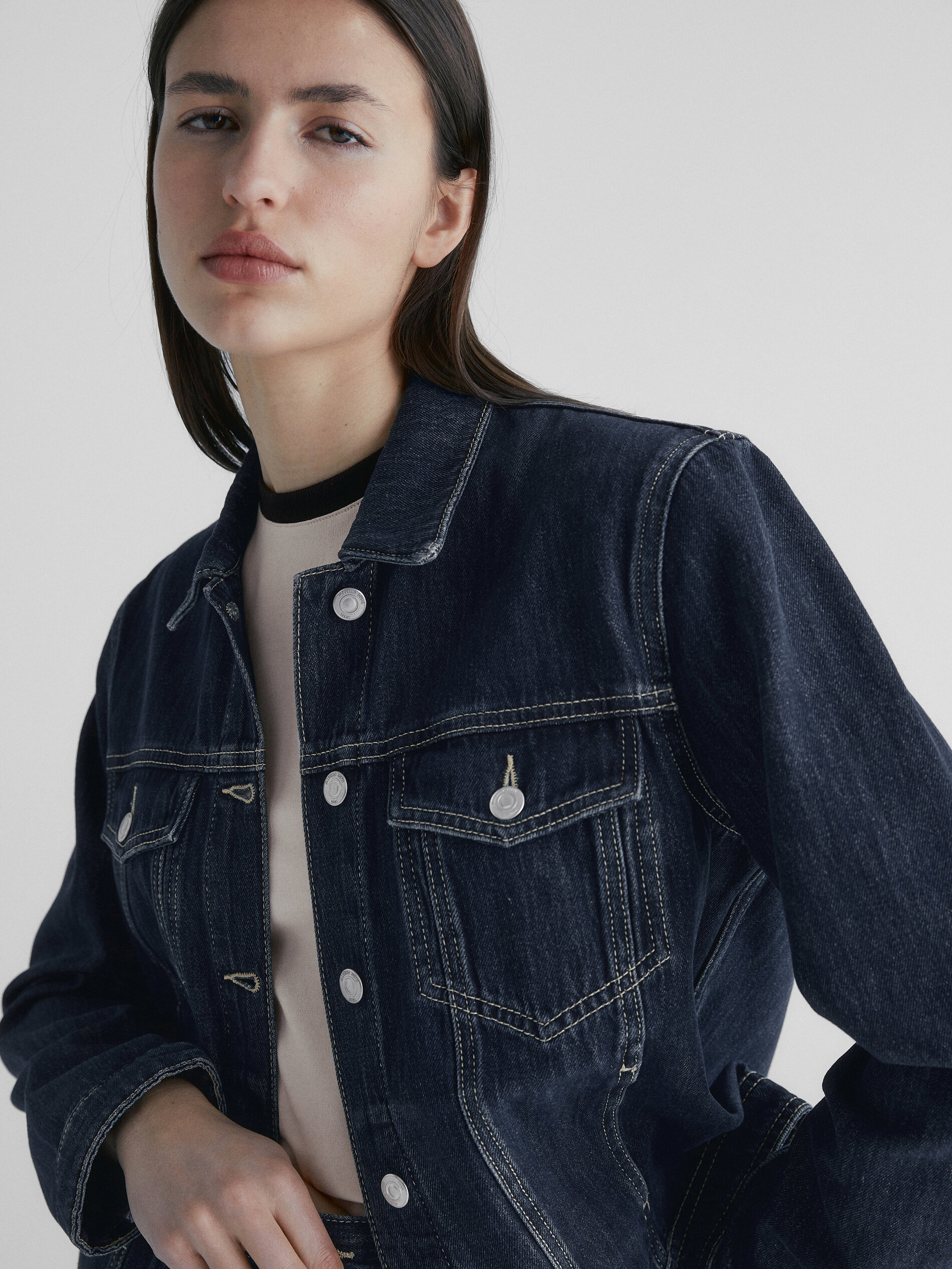 Cazadora vaquera trucker - AZUL OSCURO