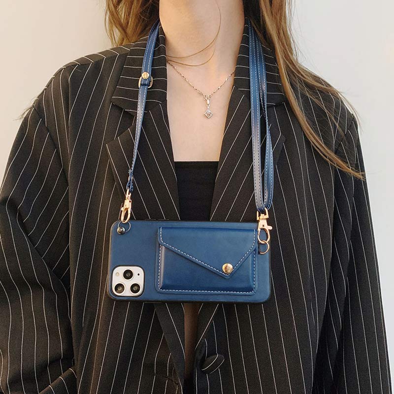 Wallet Crossbody for iPhone PU Phone Case Phone Bag with Credit Card Holder