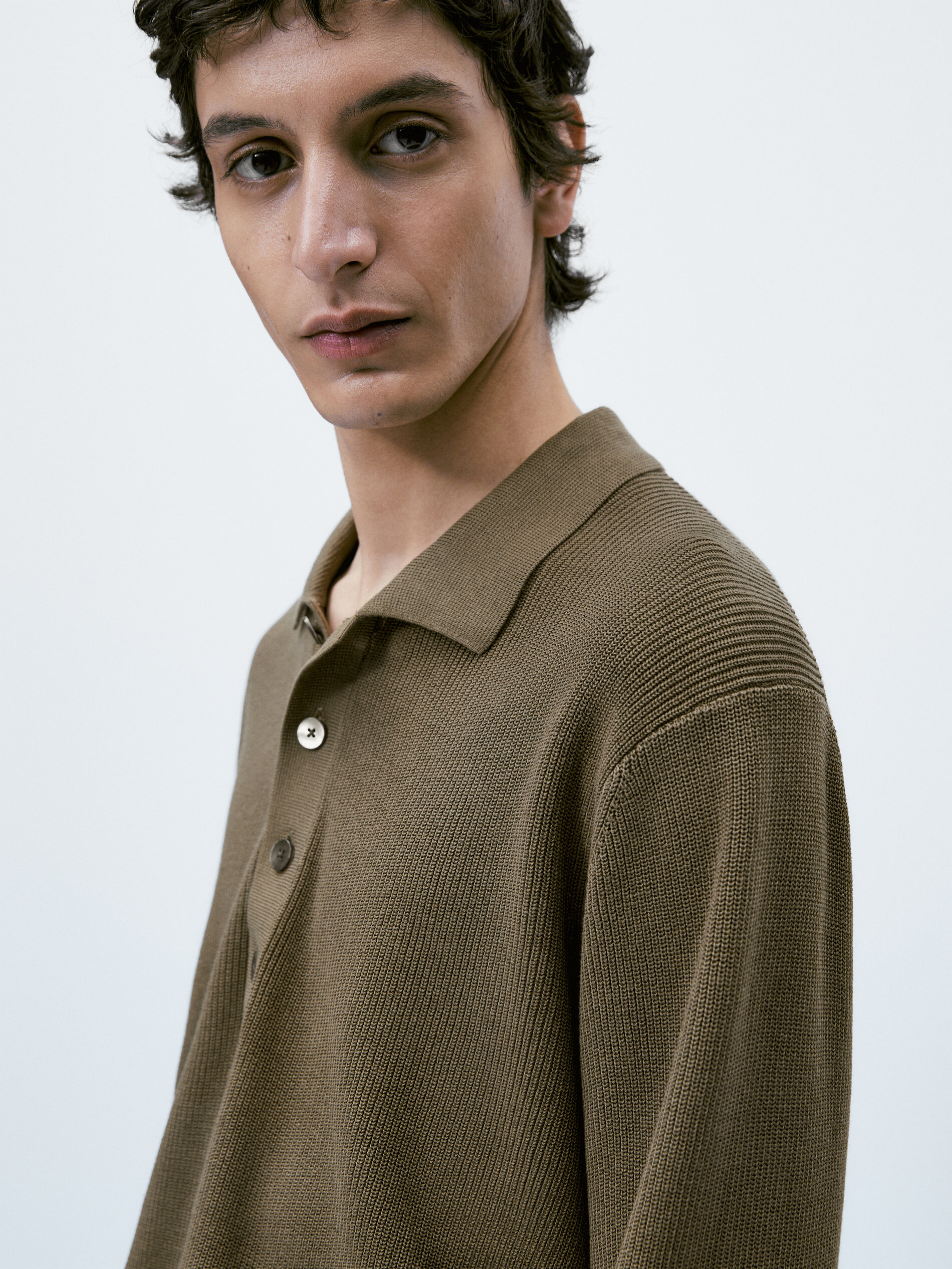 Jersey polo estructura algodon - KAKI CLARO