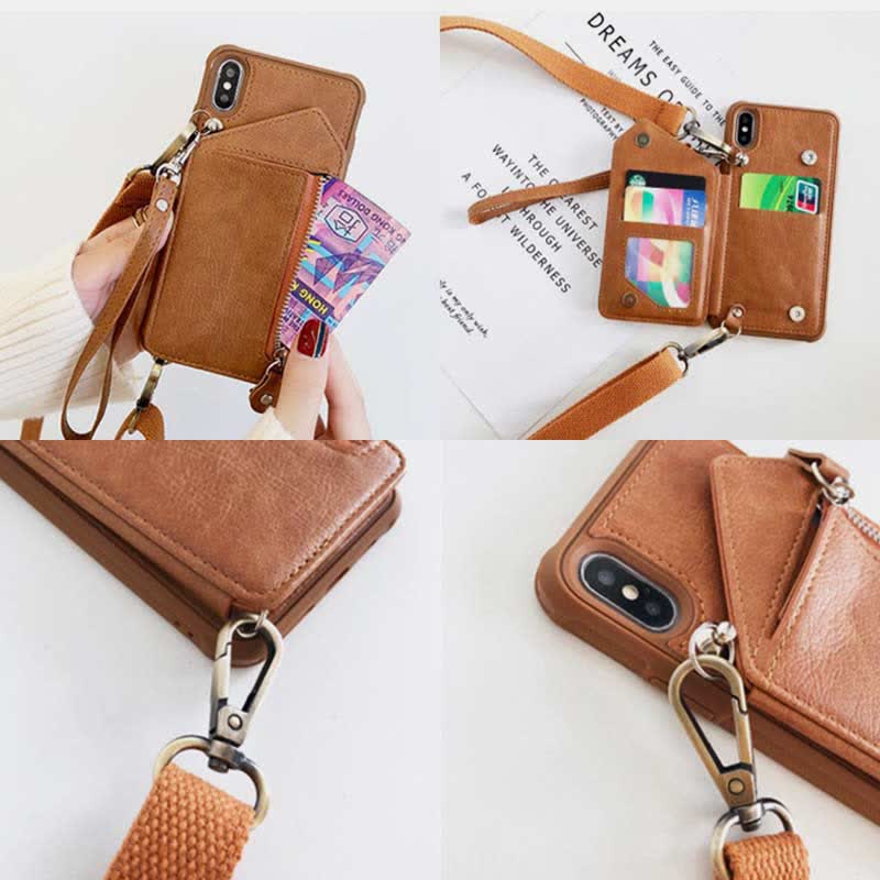 Phone Case Wallet for iPhone Leather Phone Bag with Card Holder