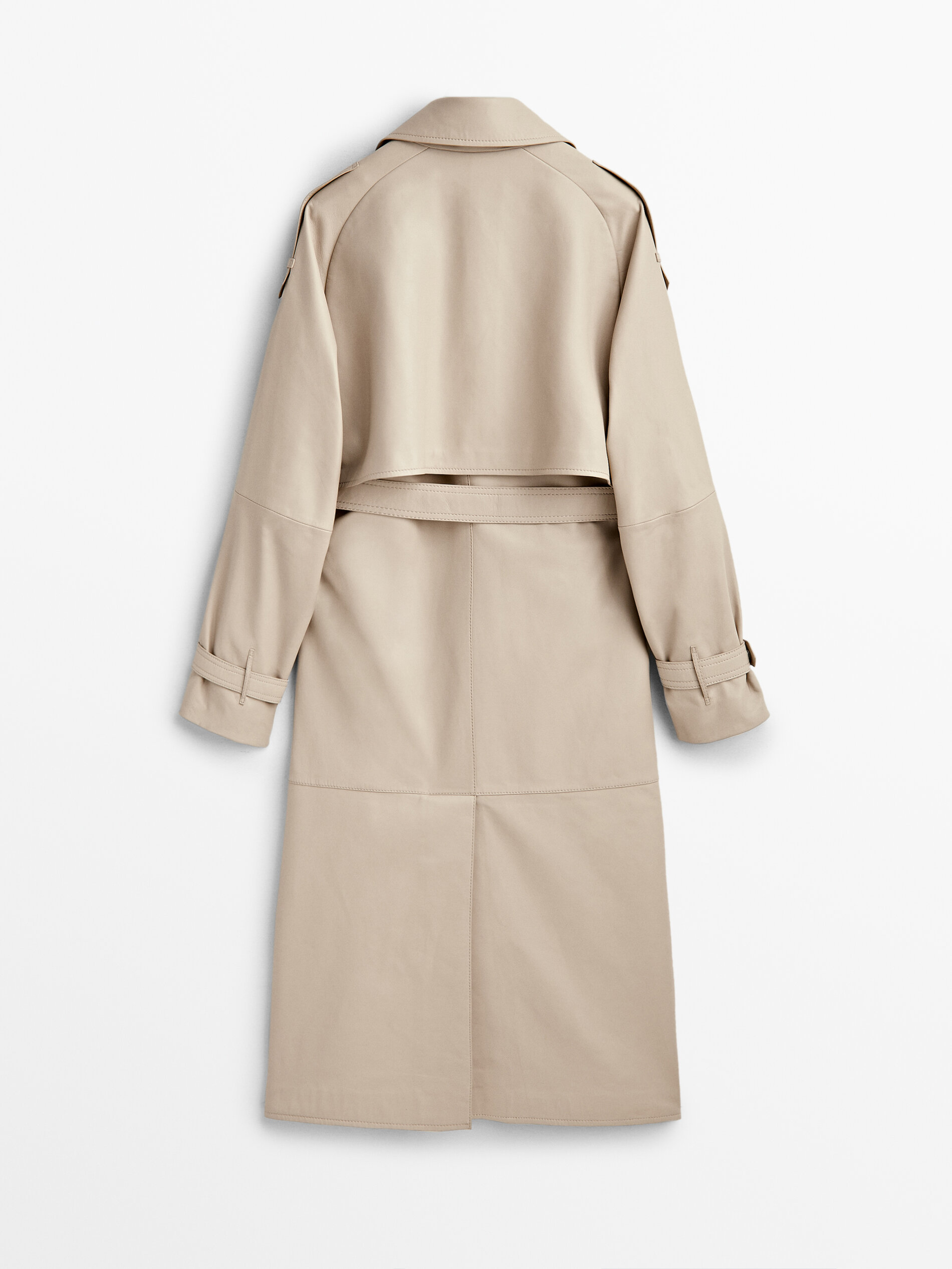 Chaqueta trench napa cinturón - ARENA