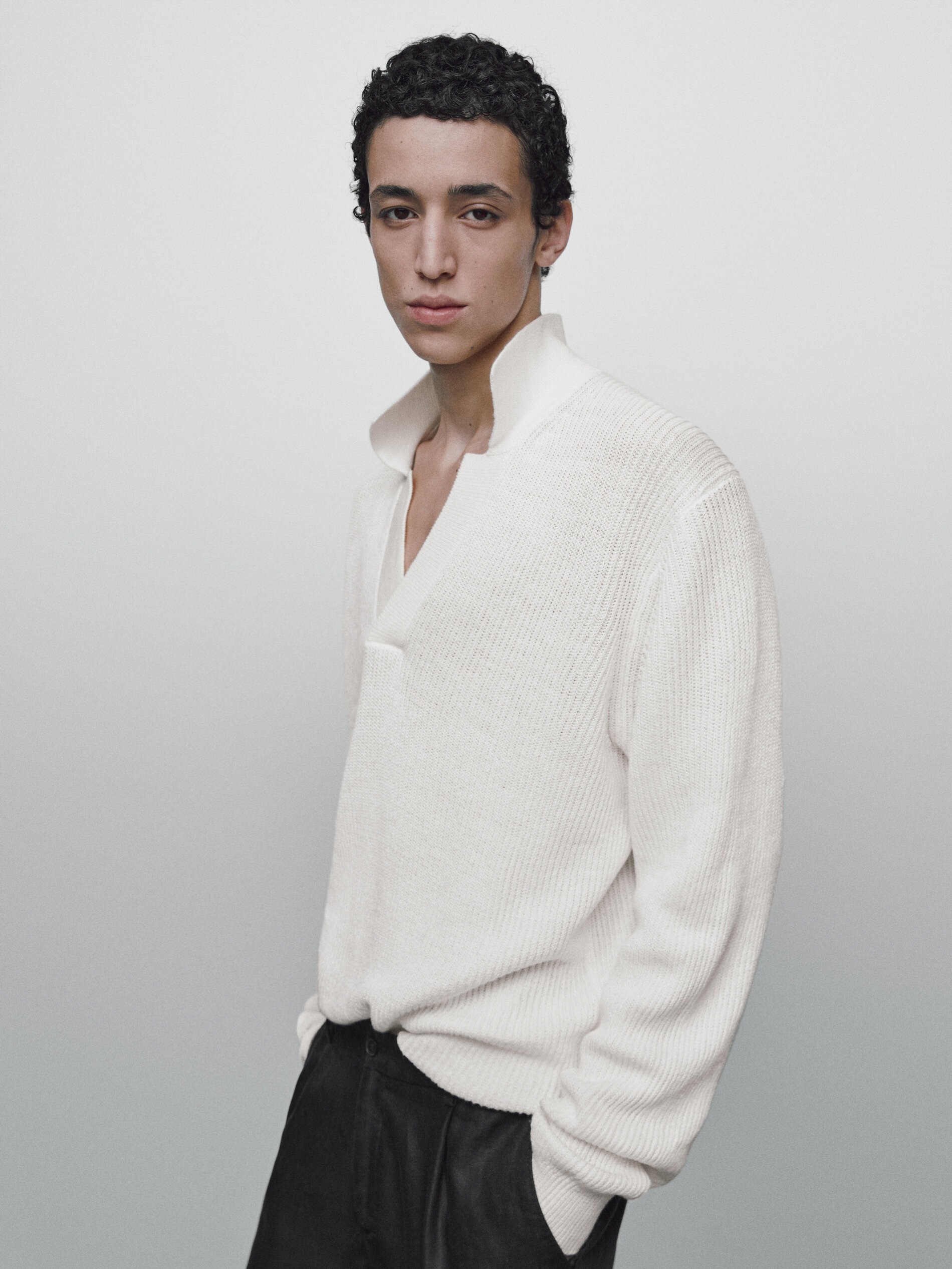 Jersey punto estructura cuello polo Limited edition - CRUDO