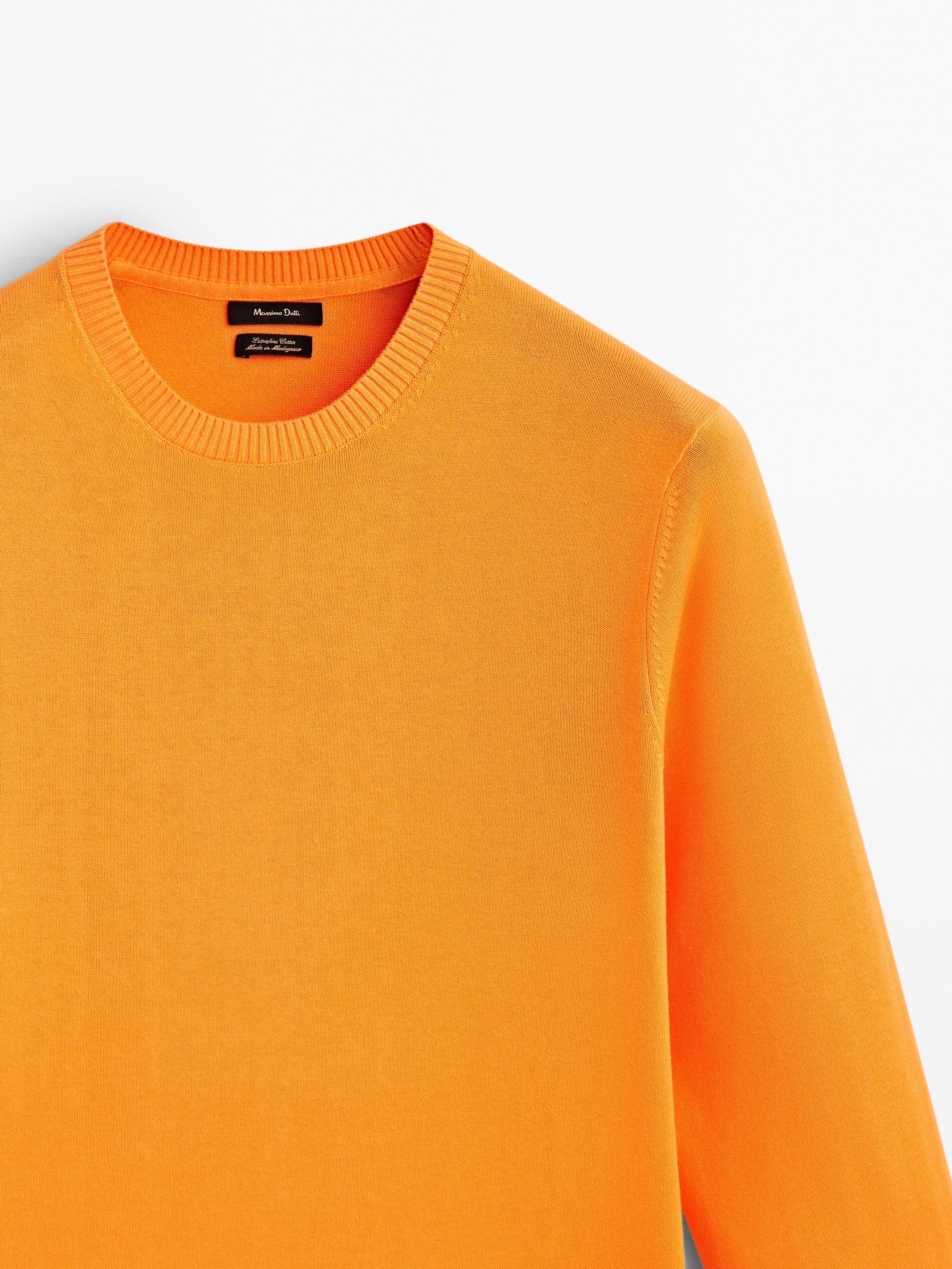 Jersey cuello redondo 100% algodon - TONO NARANJA