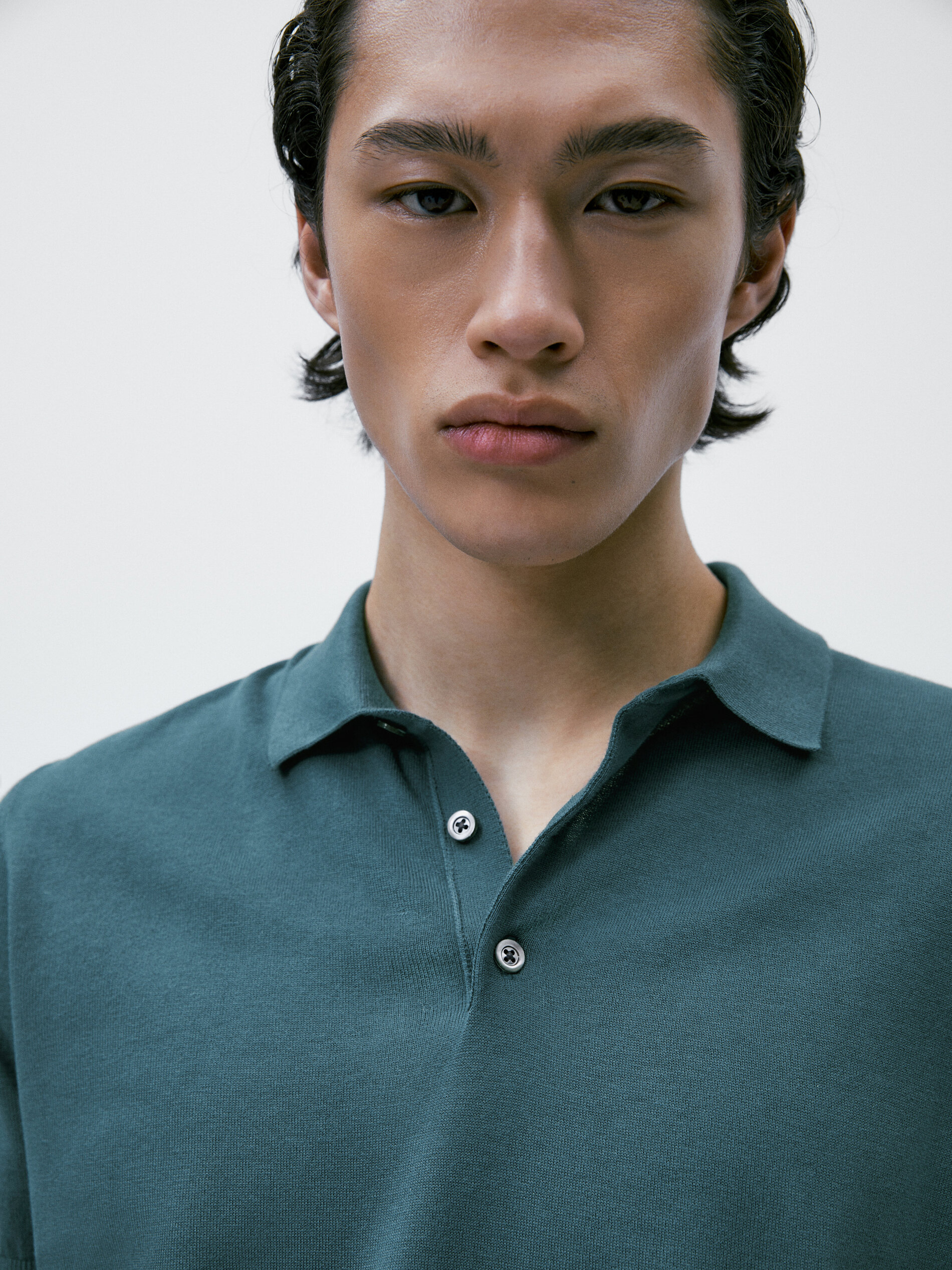 Jersey polo manga corta algodon - Azul oscuro