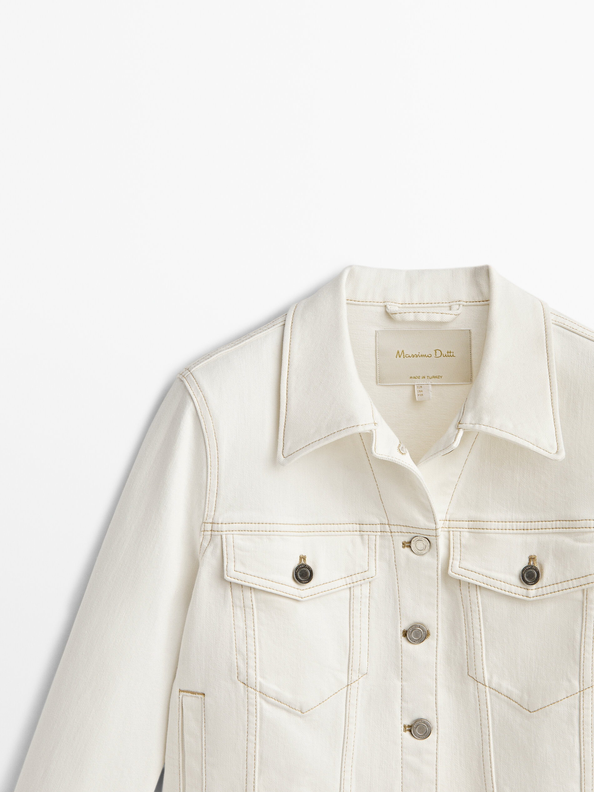 Cazadora vaquera pespuntes - CRUDO