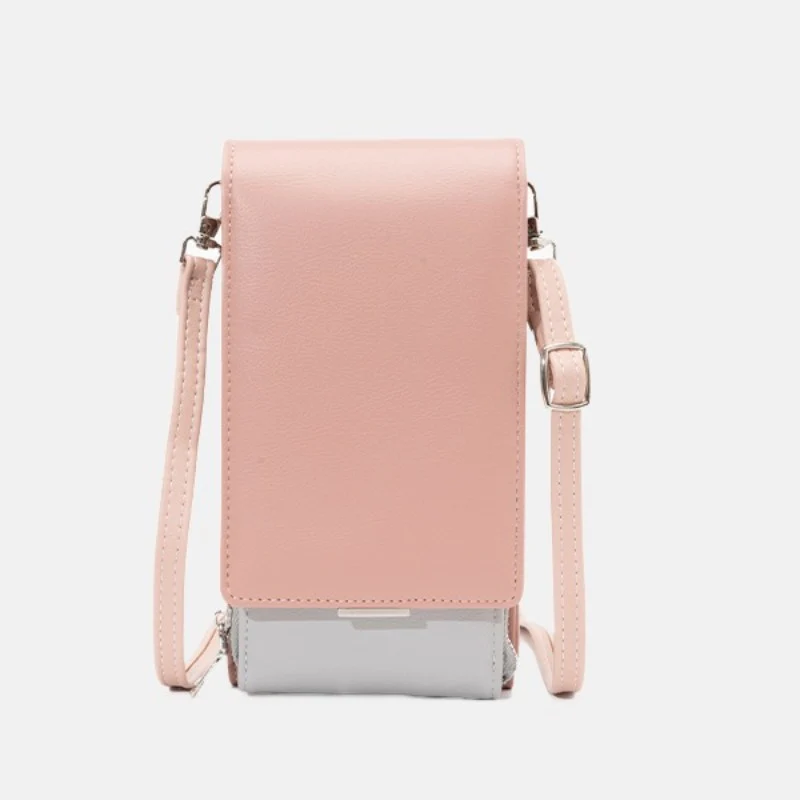 Small Cell Phone Purse Mini PU Crossbody Bag Wallet with Card Slot