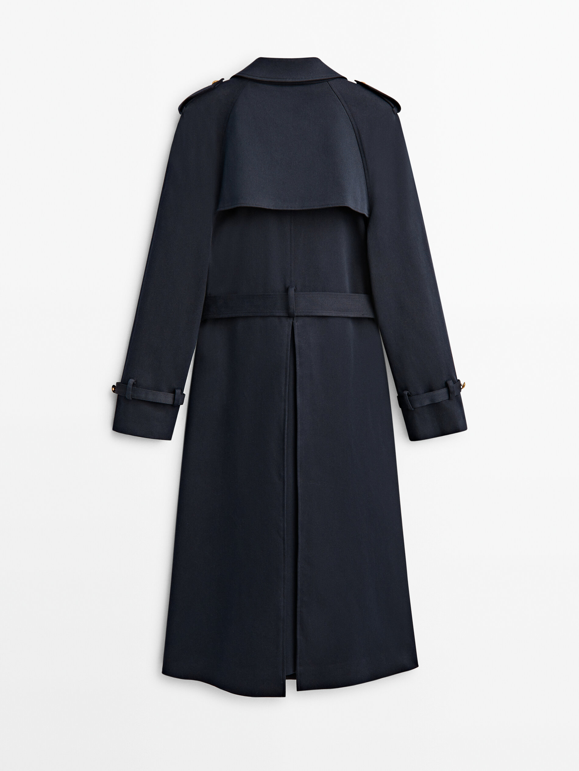 Chaqueta trench botones dorados - AZUL MARINO