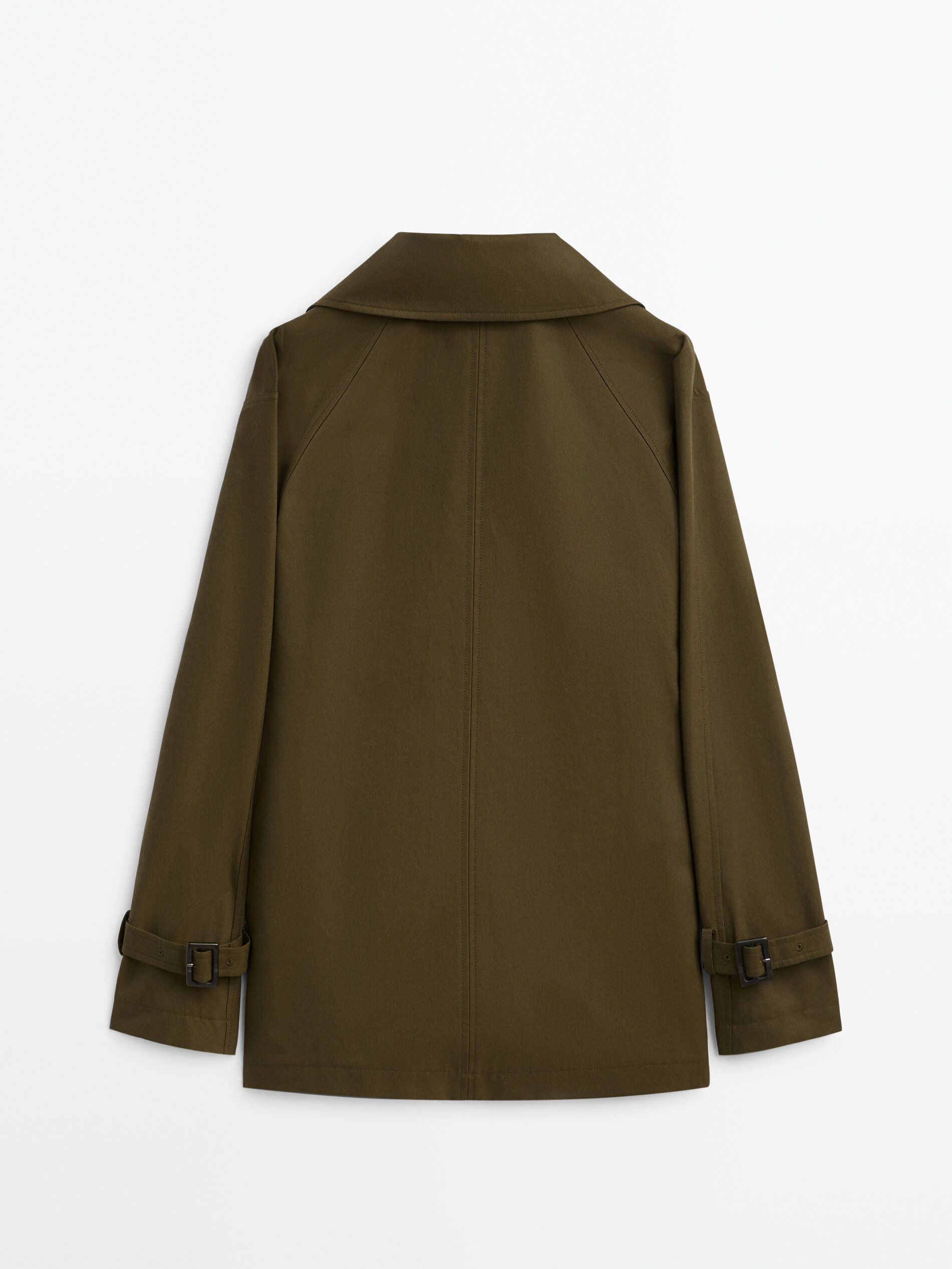 Chaqueta corta cruzada botones - KAKI