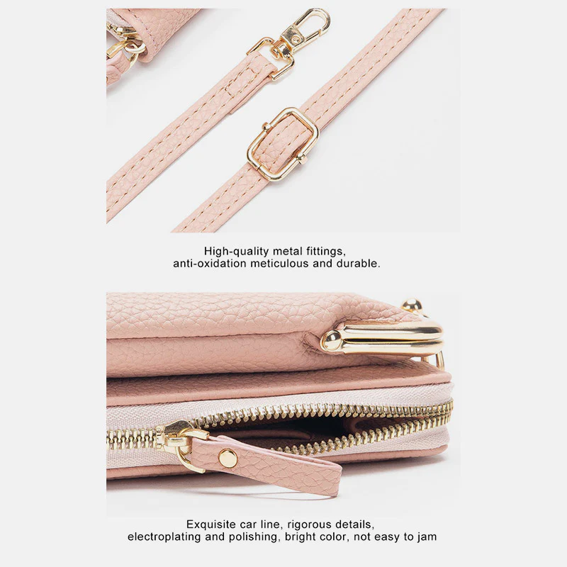 Multi-Slot Elegant Floral Embroidery Crossbody PhoneBag