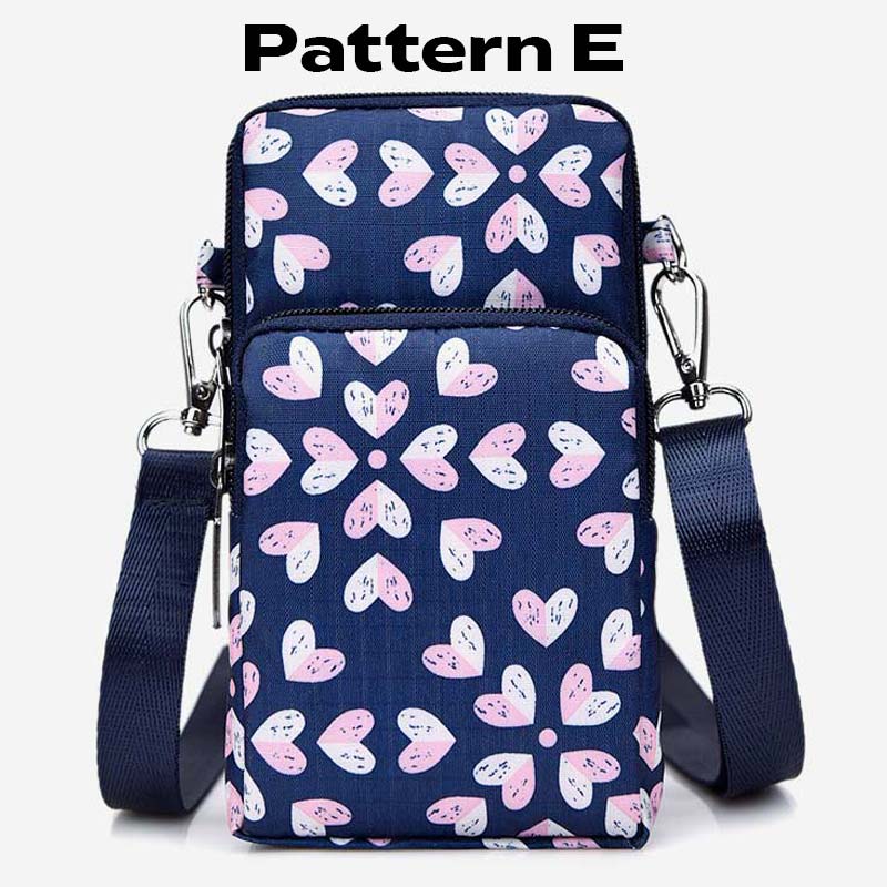 Lightweight Mini Shoulder Bag Women Purse Floral Crossbody Wallet Phone Bag