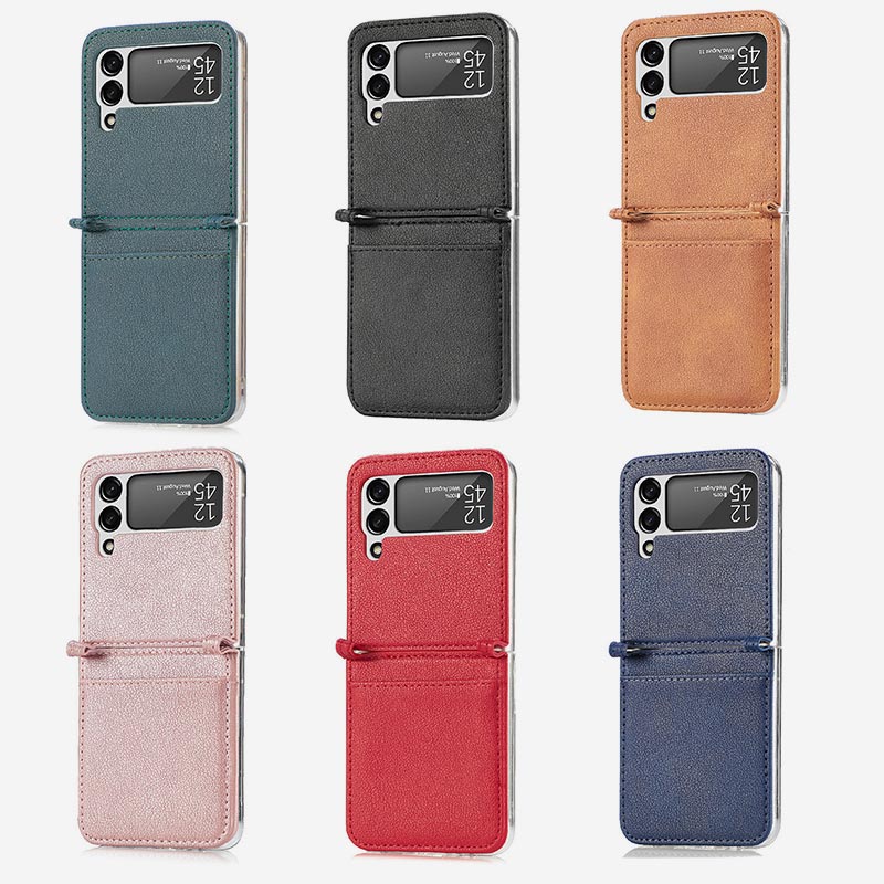 Samsung Galaxy Z Flip& Z Flip 3 4 Phone Case Leather Phone Bag with Card Holder