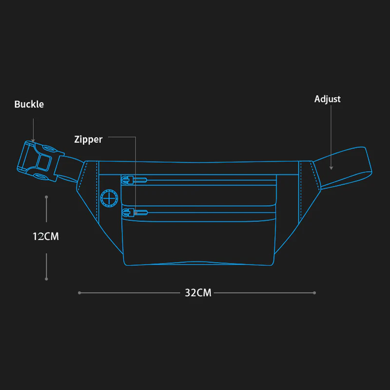 Waterproof LargeCapacity Waist Bag