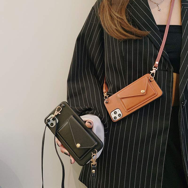 Wallet Crossbody for iPhone PU Phone Case Phone Bag with Credit Card Holder