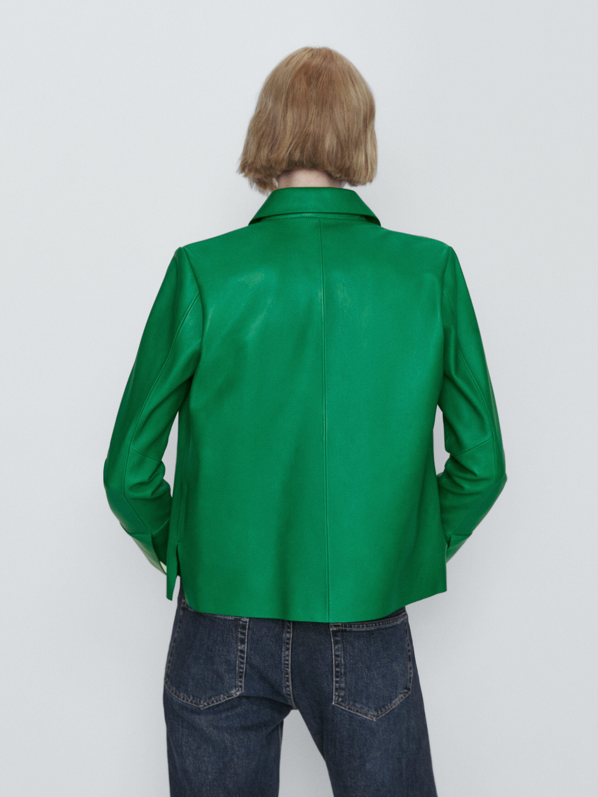 Camisa piel napa verde - VERDE
