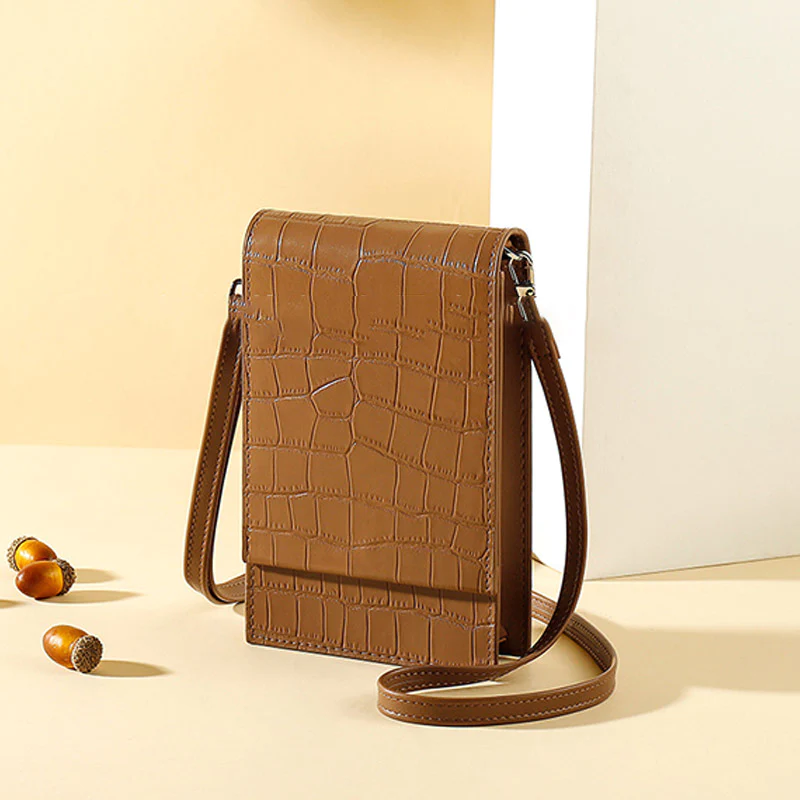 Crossbody Cell Phone Purse Women Mini PU Shoulder Bag Phone Bag