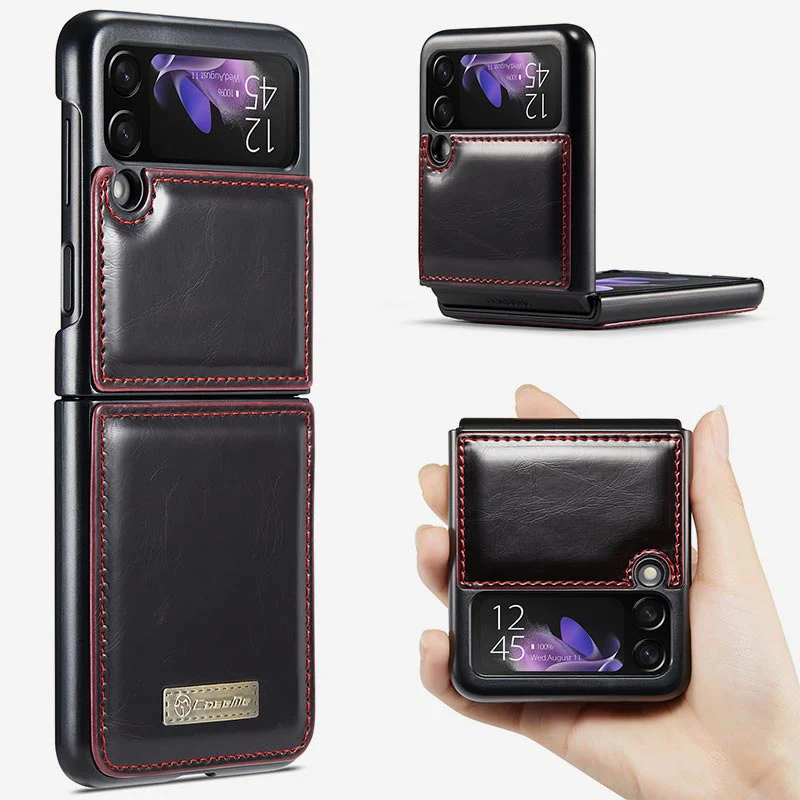Samsung Galaxy Z Flip 3, Z Flip 4 Phone Case Handmade Leather Phone Bag