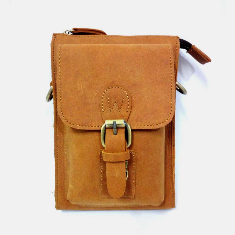 Genuine Leather Multifunction Messenger Bag