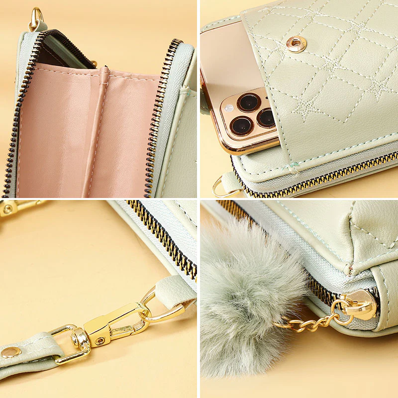 Multifunctional Elegant Embroidery Phone Bag Crossbody Bag