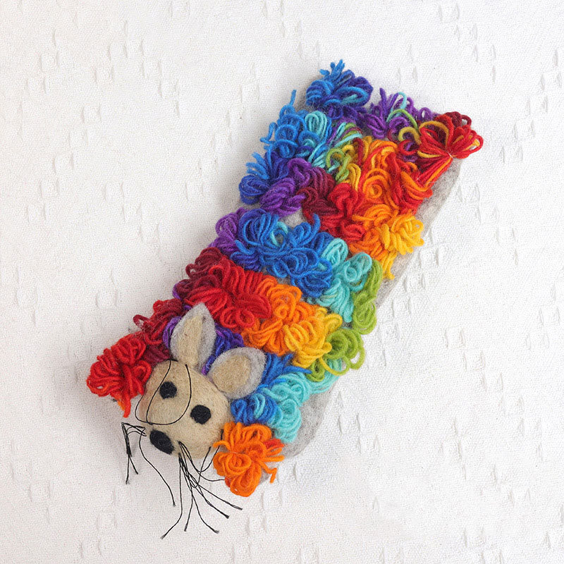 Wool Felt Phone Bag For Women Cute Animal Crossbody Bag