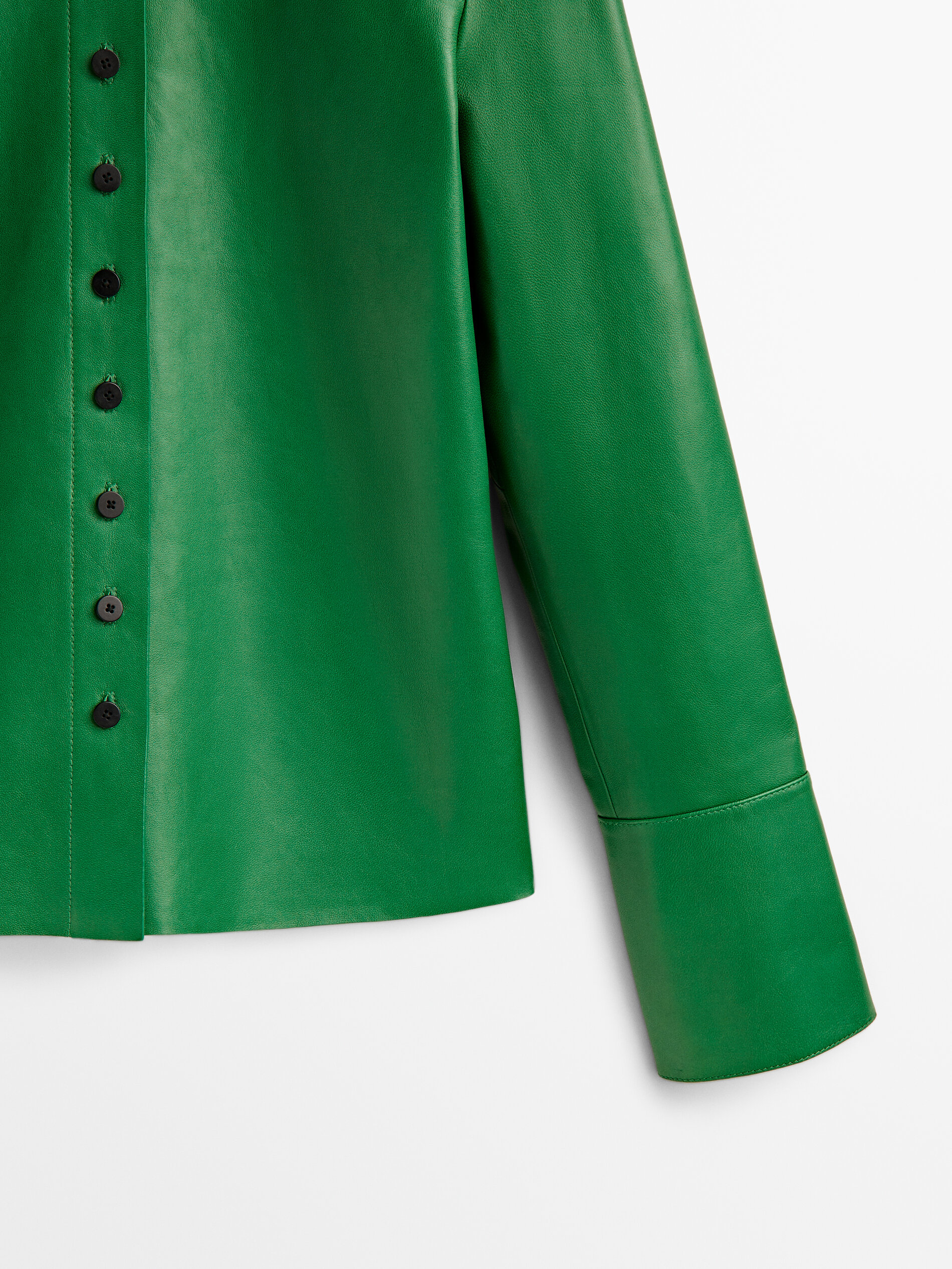 Camisa piel napa verde - VERDE