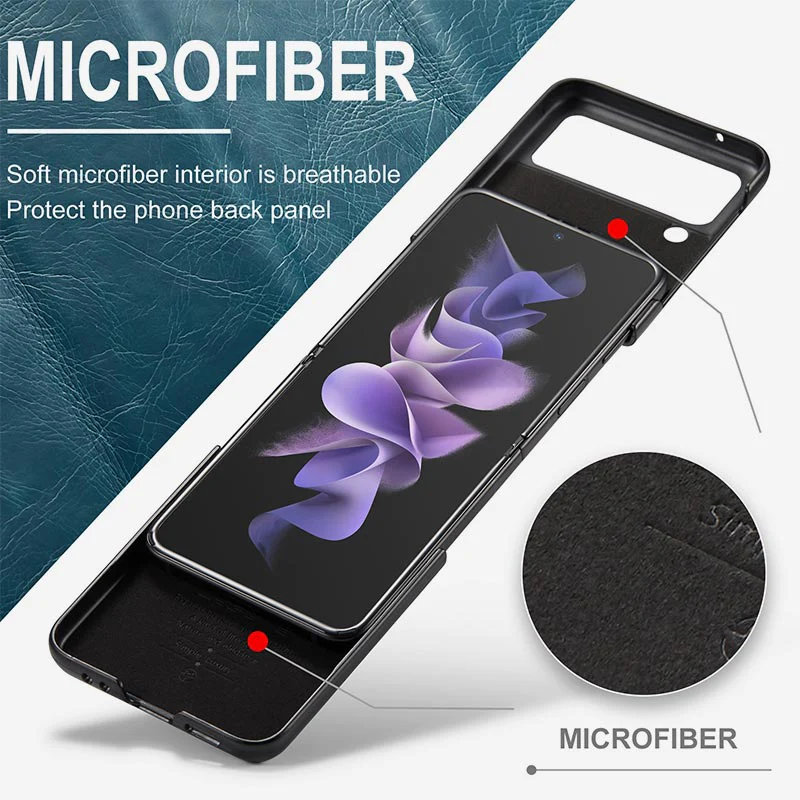 Samsung Galaxy Z Flip 3, Z Flip 4 Phone Case Handmade Leather Phone Bag