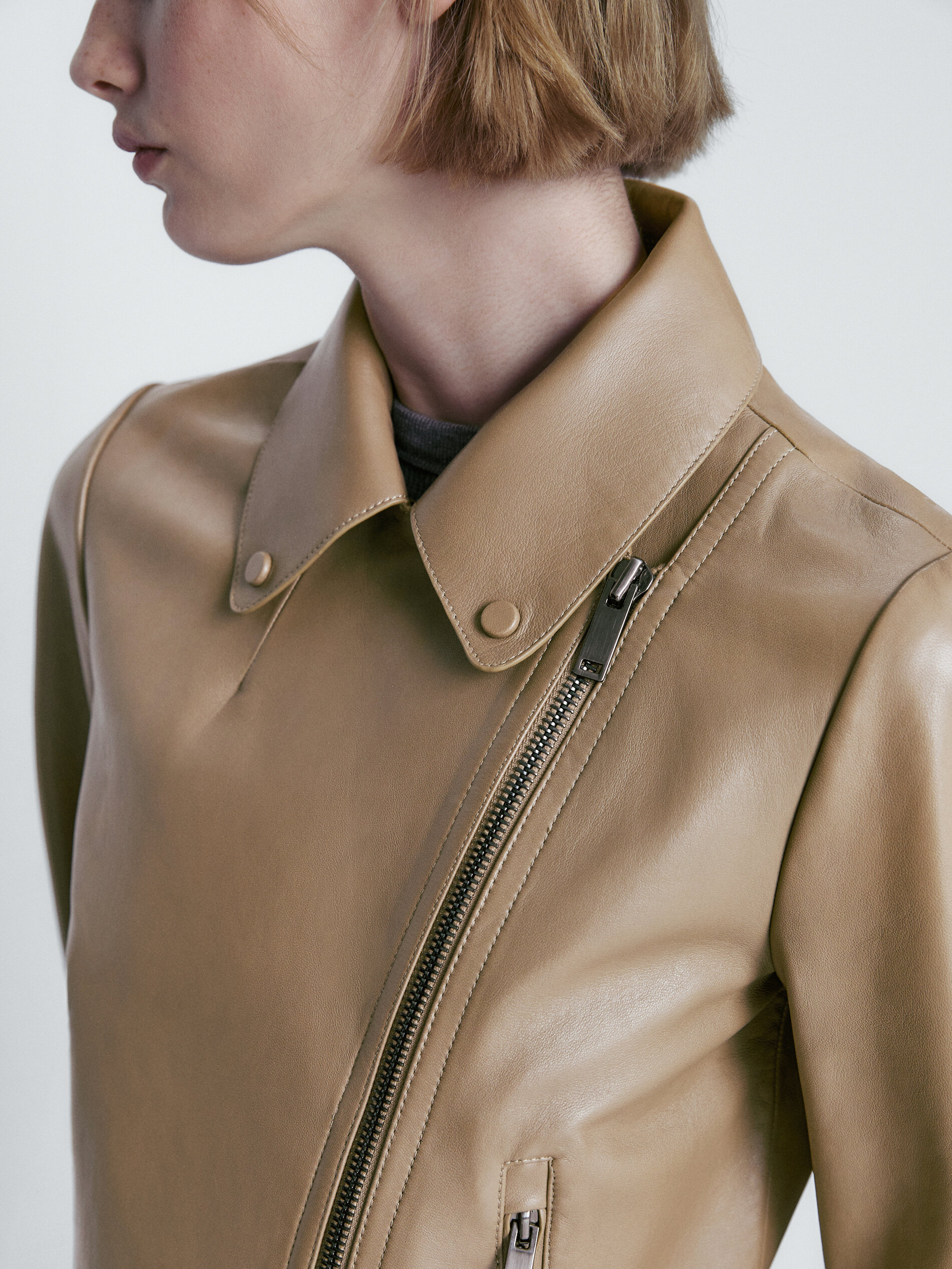 Chaqueta biker piel napa - ARENA