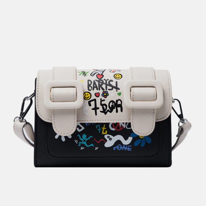 Graffiti Small Phone Purse Fashion Crossbody Shoulder Bag Handbag