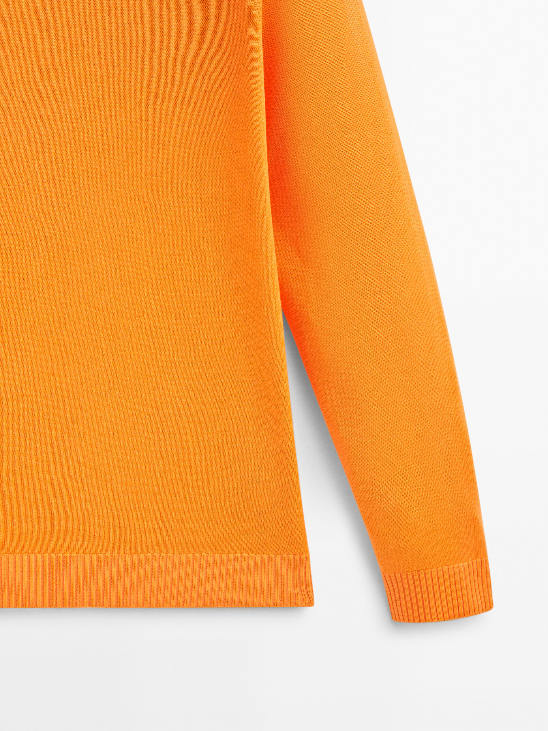 Jersey cuello redondo 100% algodon - TONO NARANJA