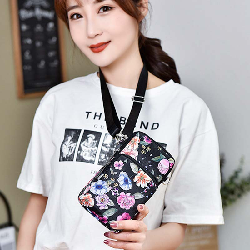 Lightweight Mini Shoulder Bag Women Purse Floral Crossbody Wallet Phone Bag