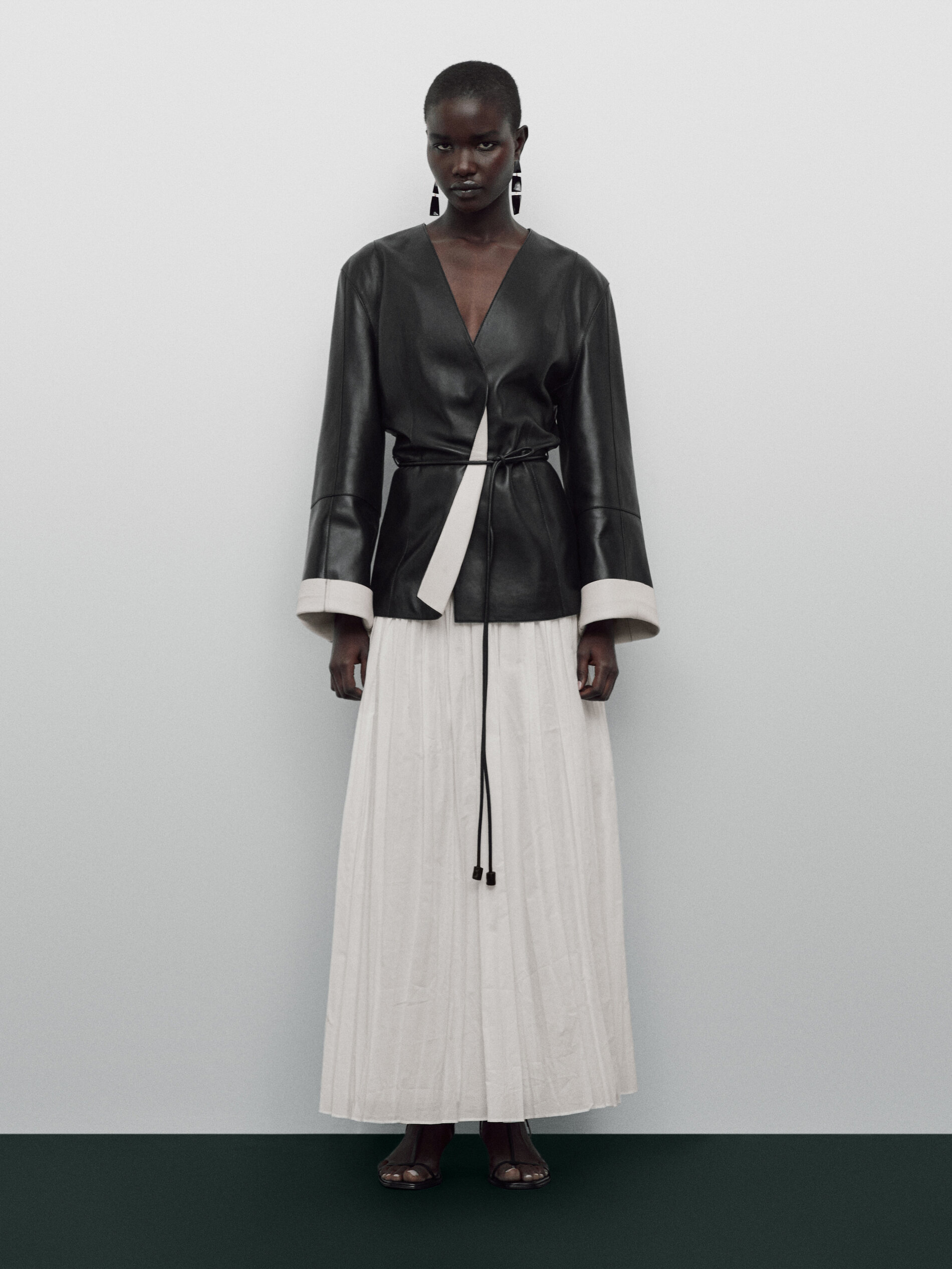 Chaqueta piel napa cordón Limited edition - NEGRO