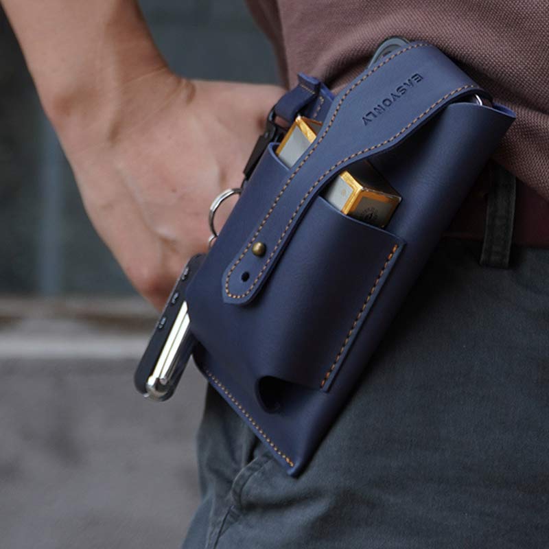 Retro EDC Genuine Leather Phone Bag Waist Bag
