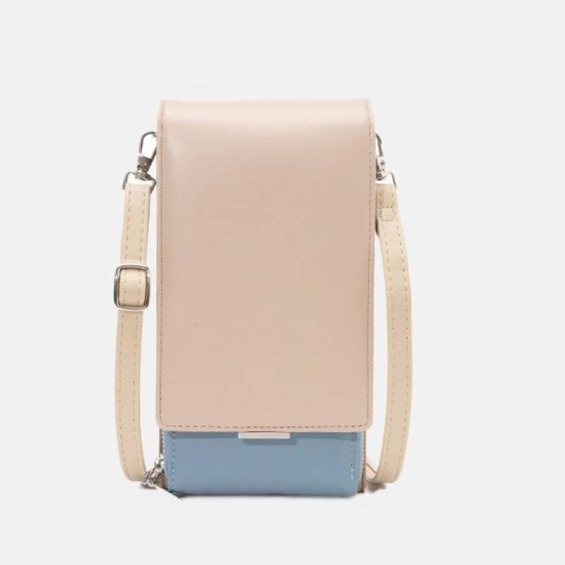Small Cell Phone Purse Mini PU Crossbody Bag Wallet with Card Slot