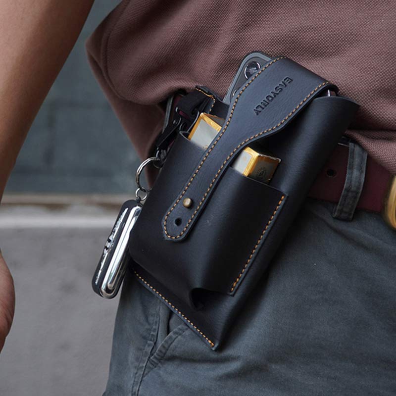 Retro EDC Genuine Leather Phone Bag Waist Bag
