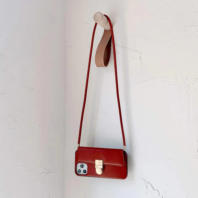 Designed for iPhone Wallet Case Handbag Shoulder Bag Phone Case