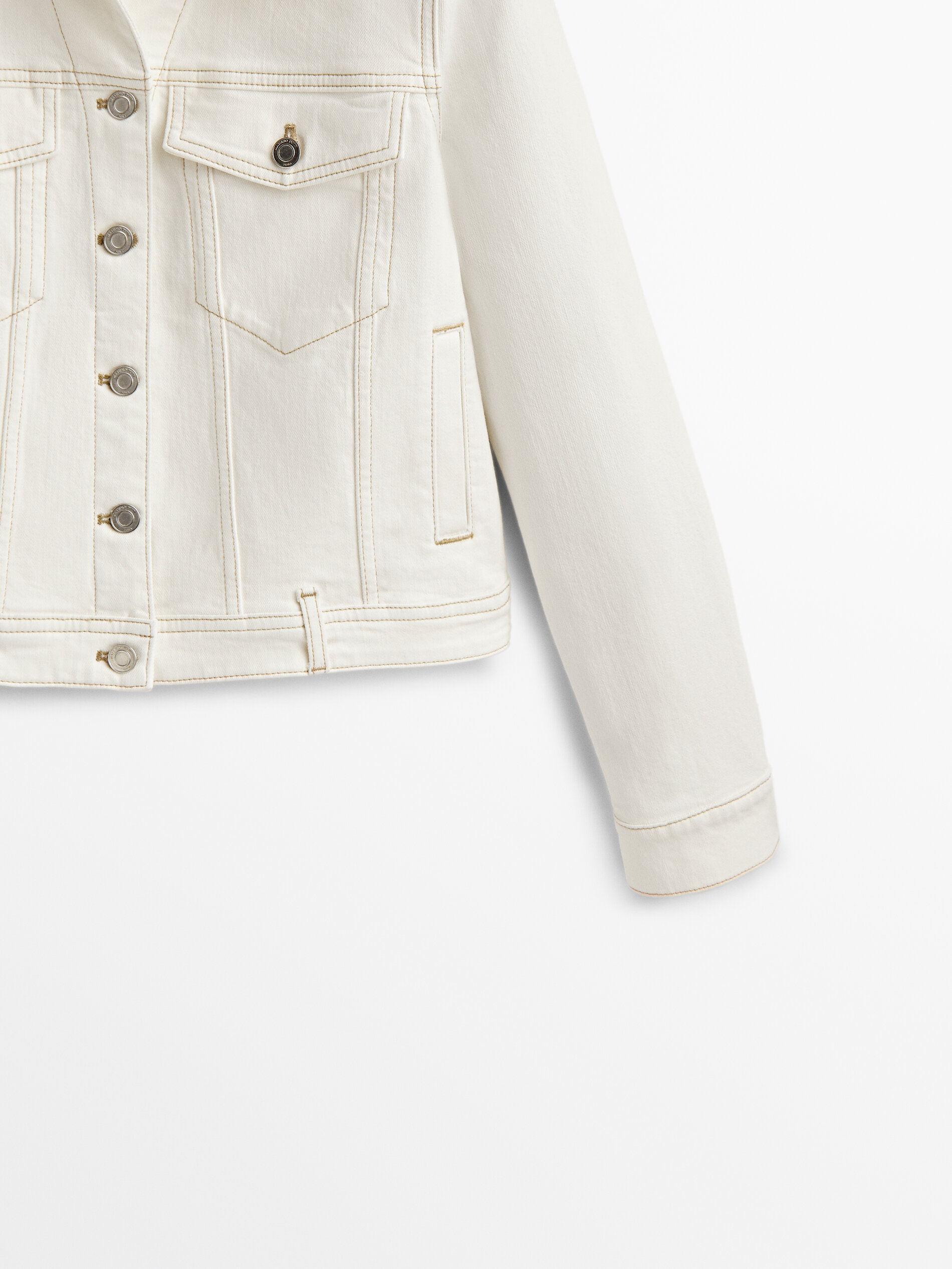 Cazadora vaquera pespuntes - CRUDO