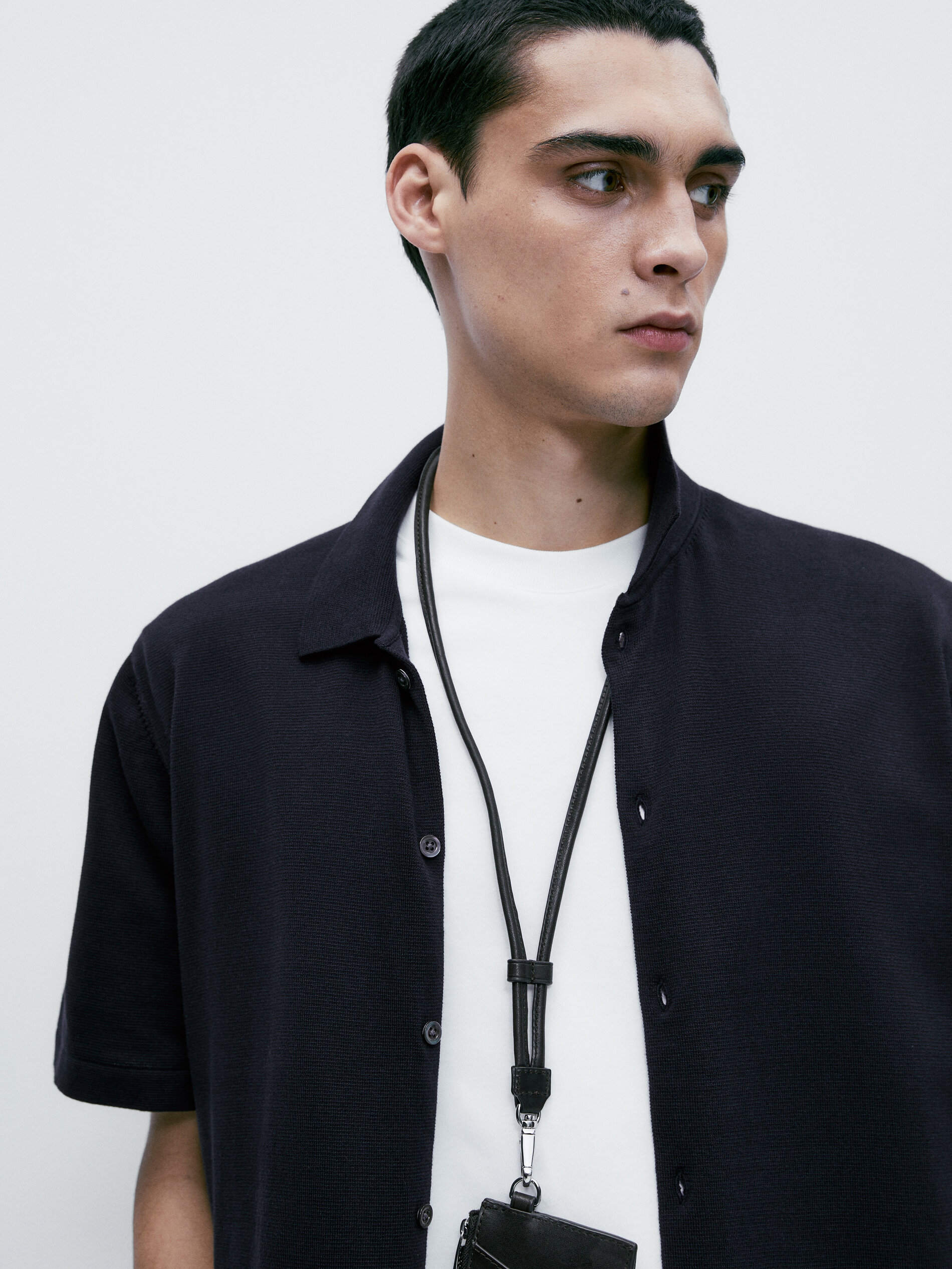 Camisa punto milano manga corta - AZUL MARINO