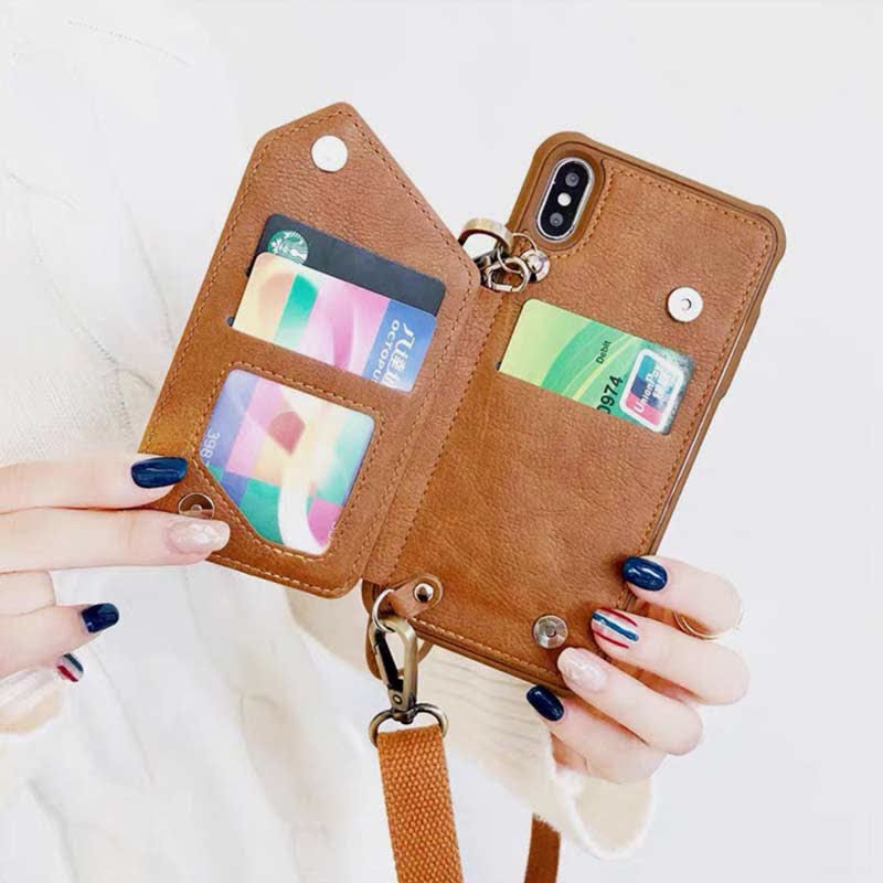Phone Case Wallet for iPhone Leather Phone Bag with Card Holder